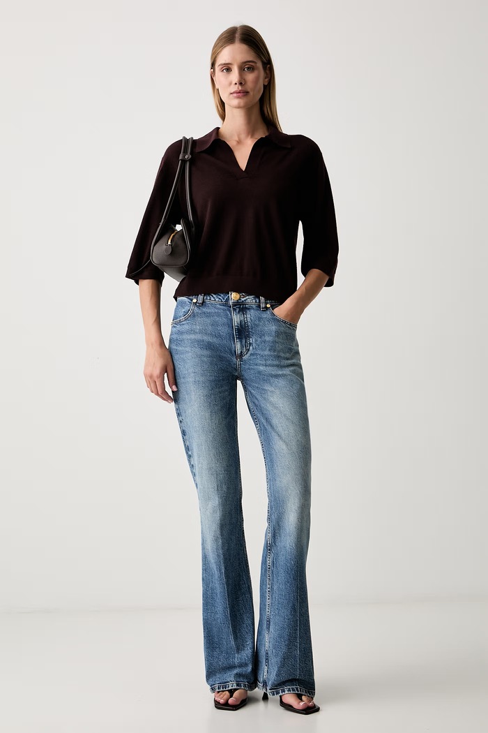 Marciano by Guess jeansy flare damskie MARA G6YA02.D1461 niebieski AW26