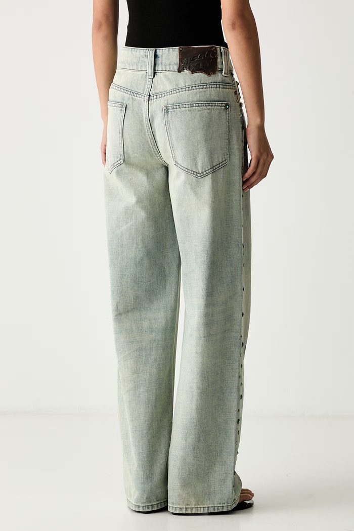 Odzież Miss Sixty jeansy straight damskie 6M2JJ43000 niebieski