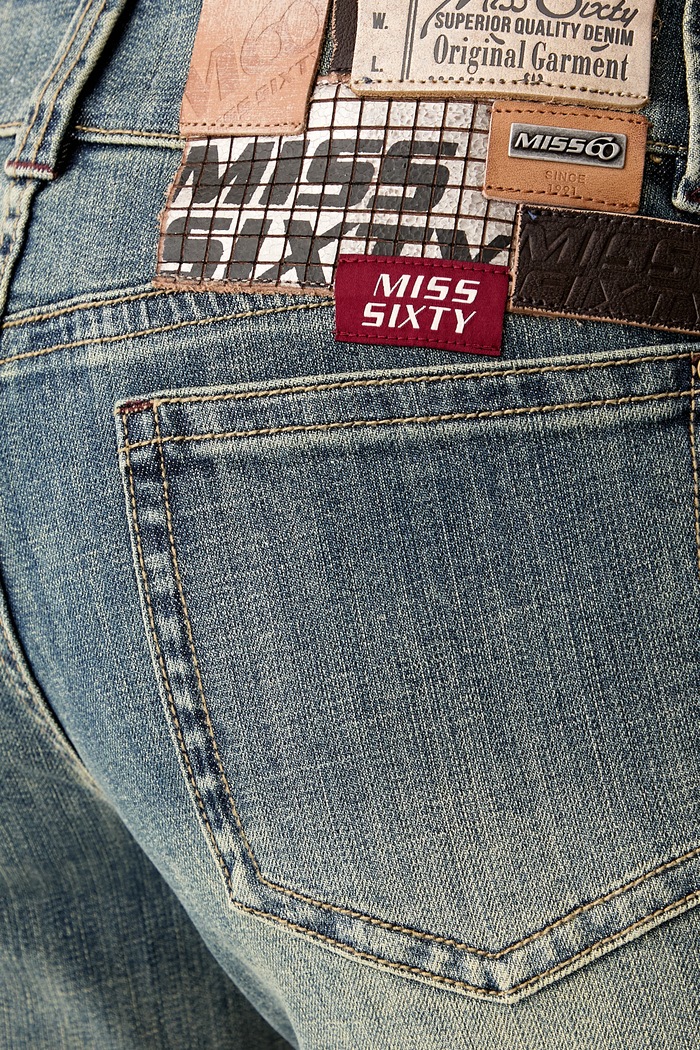 Miss Sixty jeansy flare damskie niebieski 6M2JJ42700