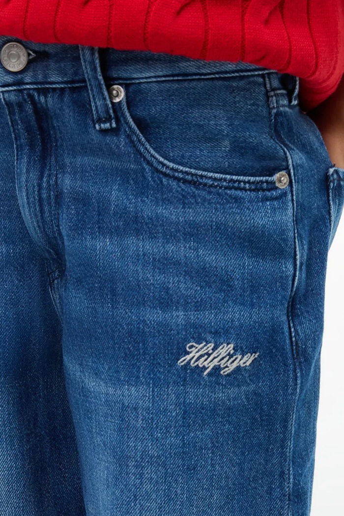 Jeansy loose dziecięce BAGGY Tommy Hilfiger KB0KB10688.128.176.9BY5 niebieski