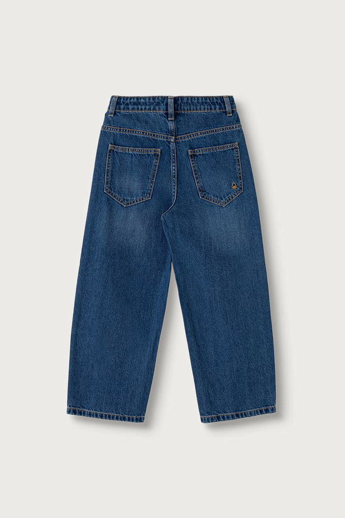 United Colors of Benetton Jeansy balloon dziecięce 4MLNCE050.G.Seasonal granatowy AW26