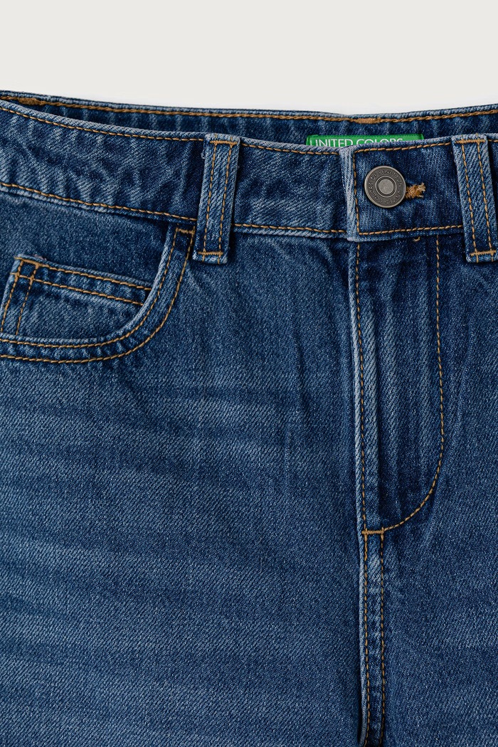Dziewczynka United Colors of Benetton Jeansy balloon dziecięce 4MLNCE050.G.Seasonal granatowy