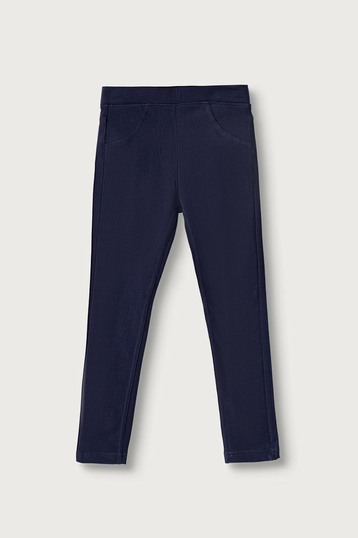 United Colors of Benetton Legginsy dziecięce bawełniane z elastanem granatowy 4T32CE00S.G.Reproposal