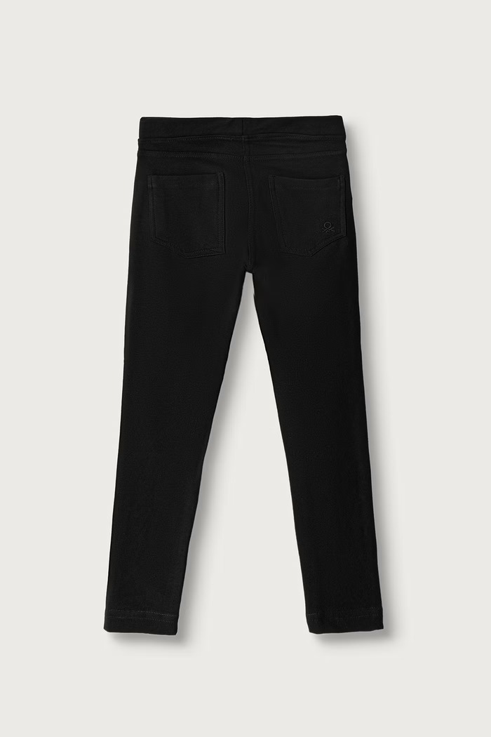 United Colors of Benetton Legginsy dziecięce bawełniane z elastanem 4T32CE00S.G.Reproposal czarny AW26