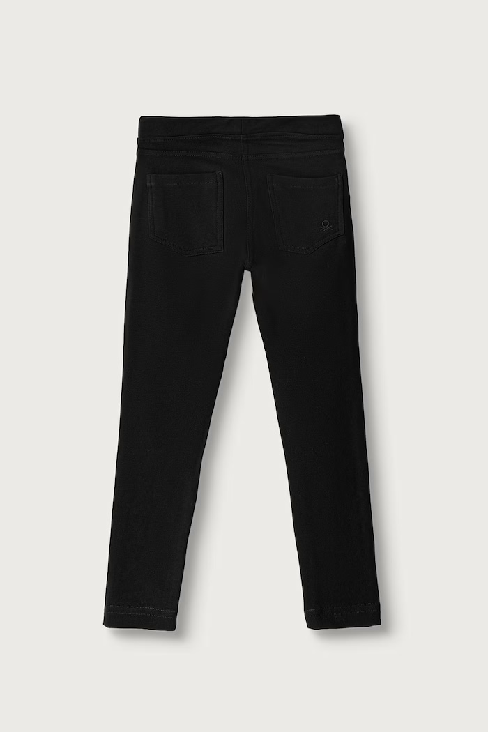 United Colors of Benetton Legginsy dziecięce bawełniane z elastanem 4T32CE00S.G.Reproposal czarny AW26