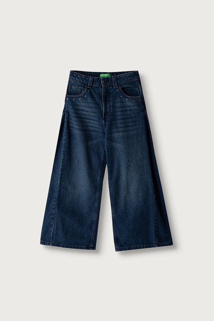 United Colors of Benetton Rifle wide leg detské tmavomodrá 4RJFCE04Z.G.Seasonal
