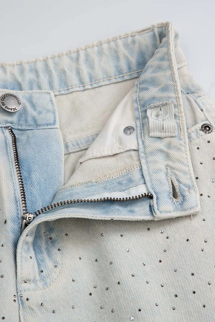 Dziewczynka Coccodrillo Jeansy wide leg dziecięce ZC6123113CJG niebieski