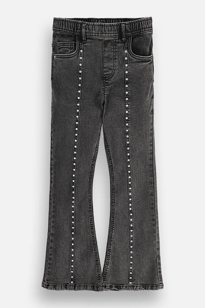 Coccodrillo Jeansy flare dziecięce ZC6123111CJG szary AW26