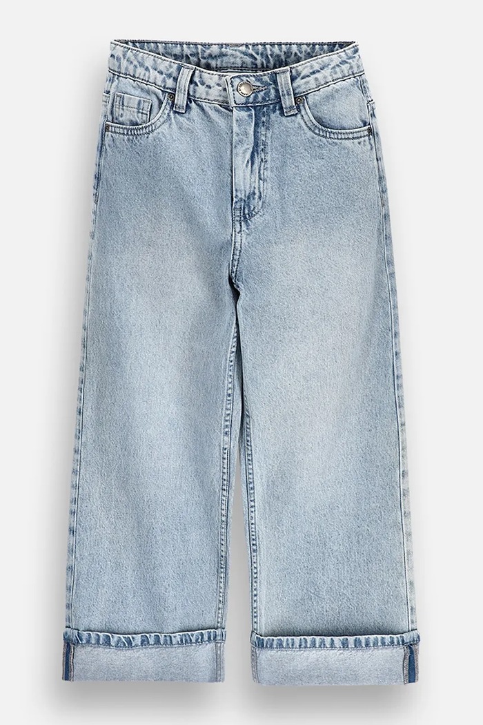 Coccodrillo Jeansy wide leg dziecięce niebieski ZC6123105CJG