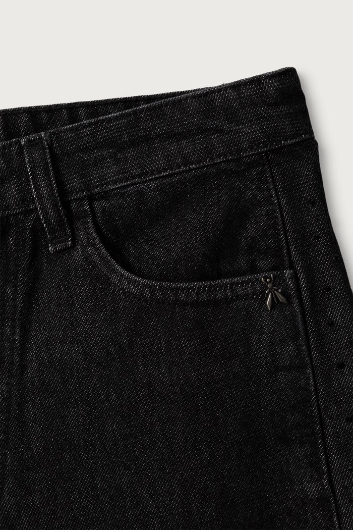 Κοριτσίστικα Patrizia Pepe Τζιν wide leg παιδικά D0034 7P0029 μαύρο