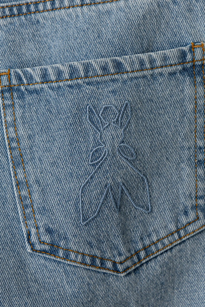 Dziewczynka Patrizia Pepe Jeansy relaxed fit dziecięce D0033 7P0393.D0033 niebieski