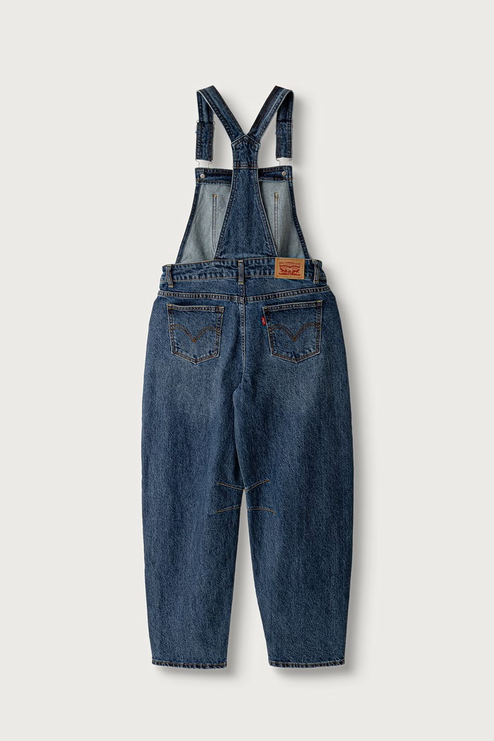 Levi's tregerice za djecu BAGGY BARREL OVERALL 4ER362 mornarsko plava AW26