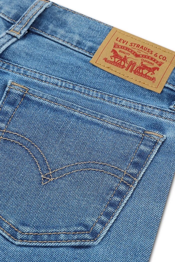Levi's kavbojke s širokimi hlačnicami otroške WIDE LEG JEANS W/ROLL-CUFF modra 4ER361
