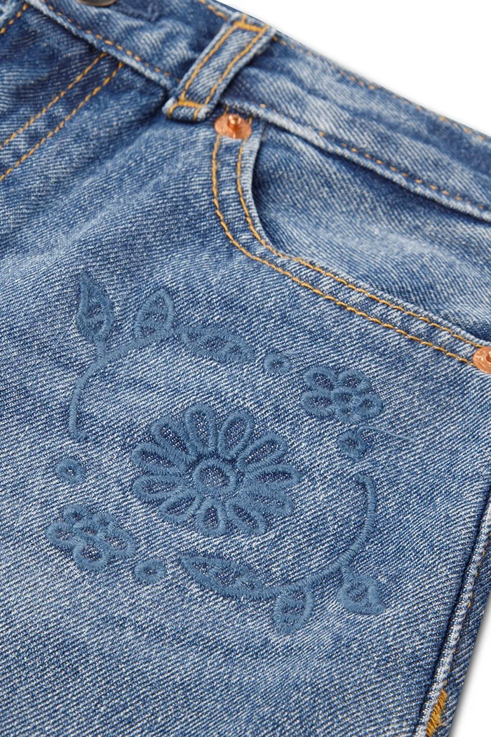 Levi's τζιν wide leg παιδικά EMBROIDERED HIGH RISE BAGG μπλε 3ER730