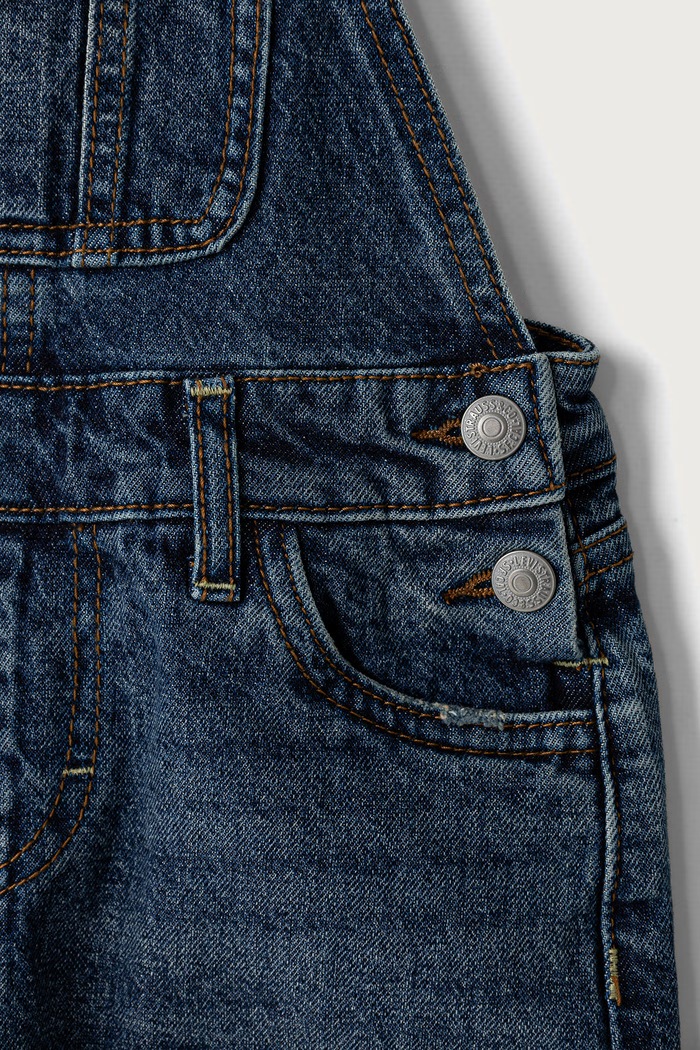 Dziewczynka Levi's Ogrodniczki dziecięce BAGGY BARREL OVERALL 3ER362 granatowy