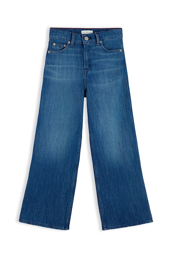 Tommy Hilfiger Jeansy wide leg dziecięce MABEL KG0KG09628.128.176.9BY2 niebieski AW26