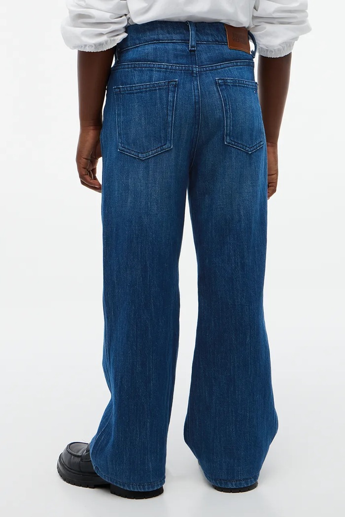 Dziewczynka Tommy Hilfiger Jeansy wide leg dziecięce MABEL KG0KG09628.128.176.9BY2 niebieski