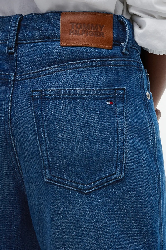 Jeansy wide leg dziecięce MABEL Tommy Hilfiger niebieski KG0KG09628.128.176.9BY2