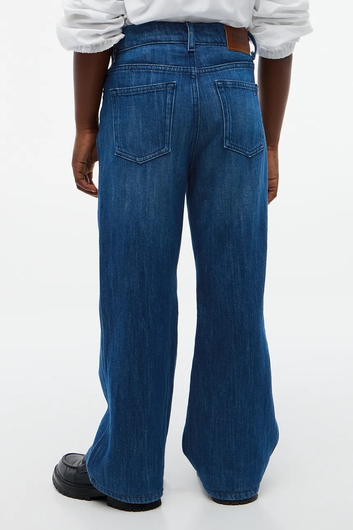 Dziewczynka Tommy Hilfiger Jeansy wide leg dziecięce MABEL KG0KG09628.116.122.9BY2 niebieski