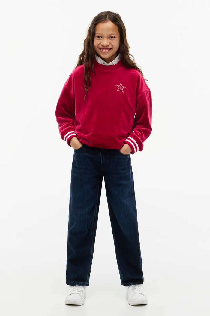 Dziewczynka Tommy Hilfiger Jeansy barrel dziecięce BARREL KG0KG09631.9BY2 niebieski