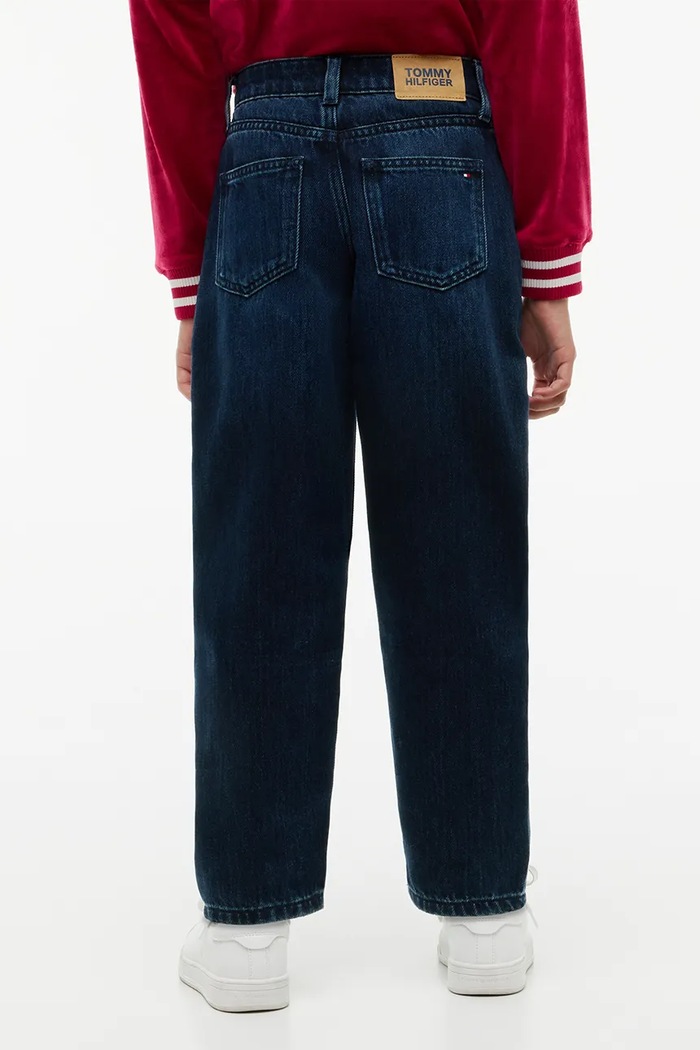 Jeansy barrel dziecięce BARREL Tommy Hilfiger niebieski KG0KG09631.9BY2