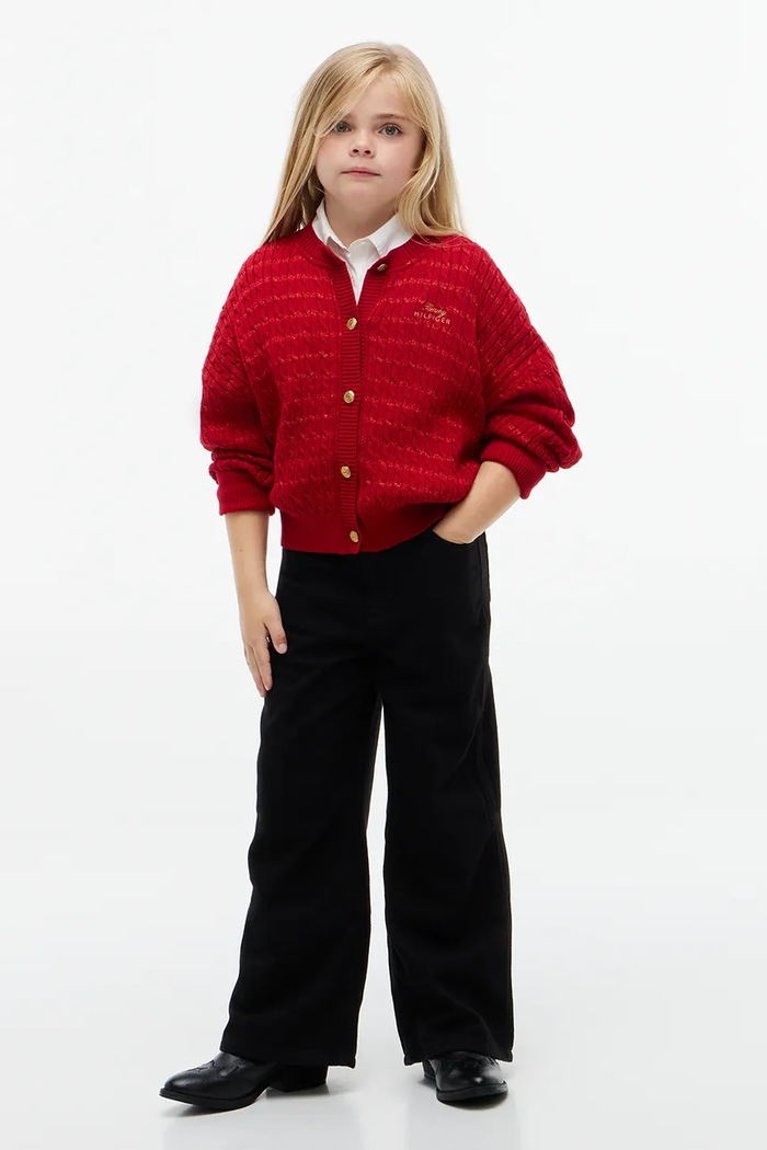 Jeansy straight dziecięce MABEL Tommy Hilfiger KG0KG09622.128.176.9BY2 czarny