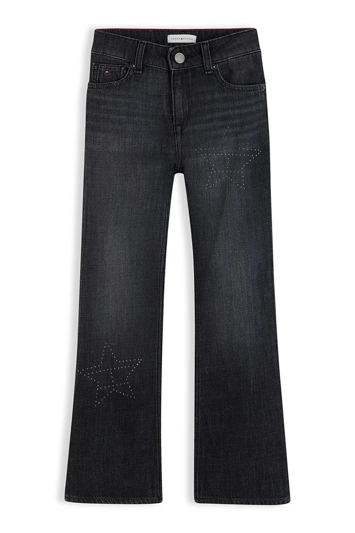 Tommy Hilfiger Jeansy flare dziecięce FLARE KG0KG09626.9BY2 czarny AW26