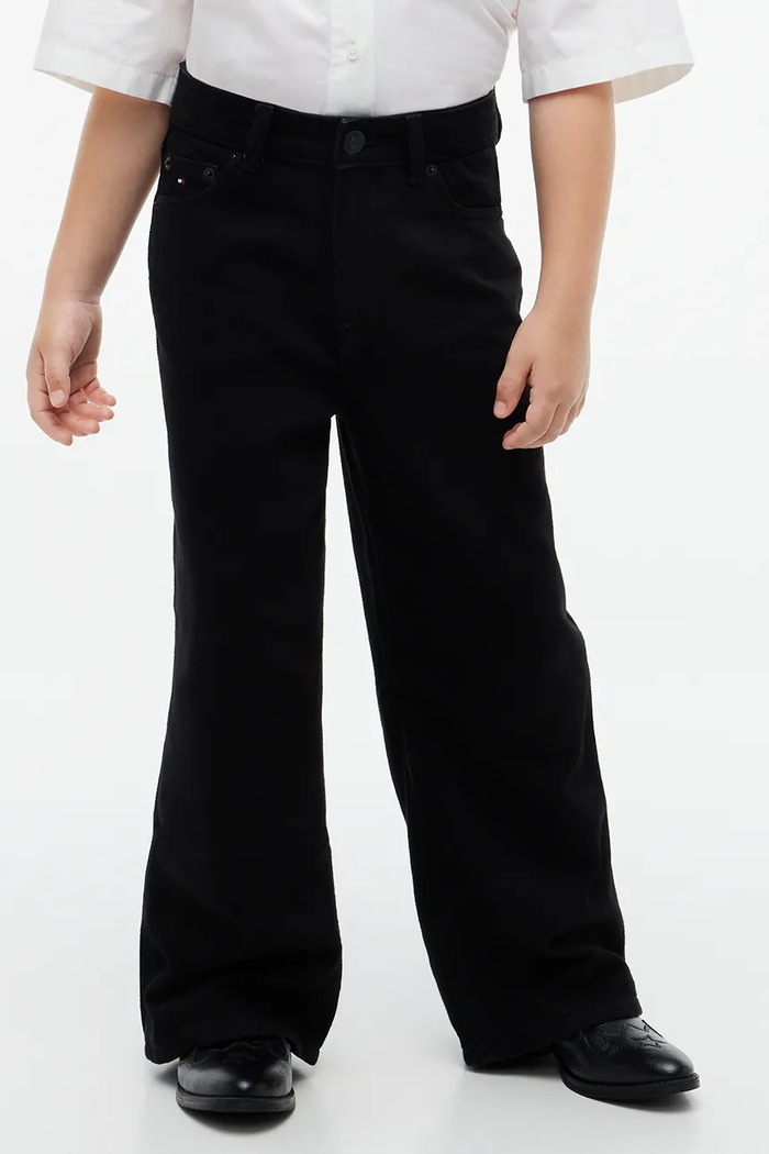 Tommy Hilfiger Jeansy wide leg dziecięce MABEL czarny KG0KG09622.116.122.9BY2
