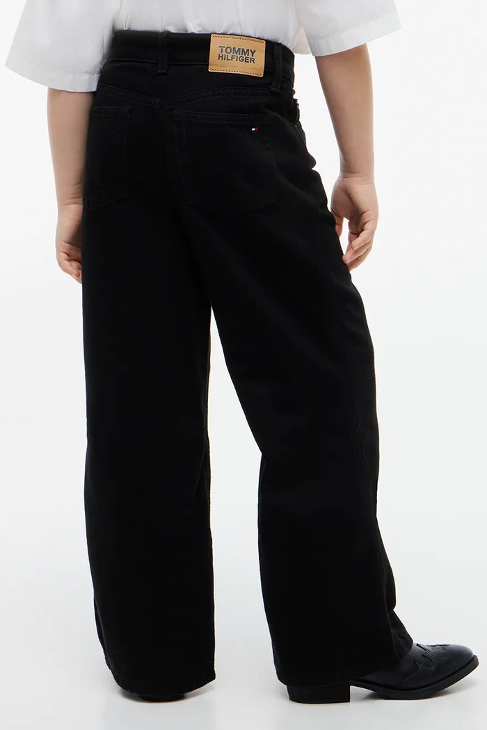 Dziewczynka Tommy Hilfiger Jeansy wide leg dziecięce MABEL KG0KG09622.116.122.9BY2 czarny