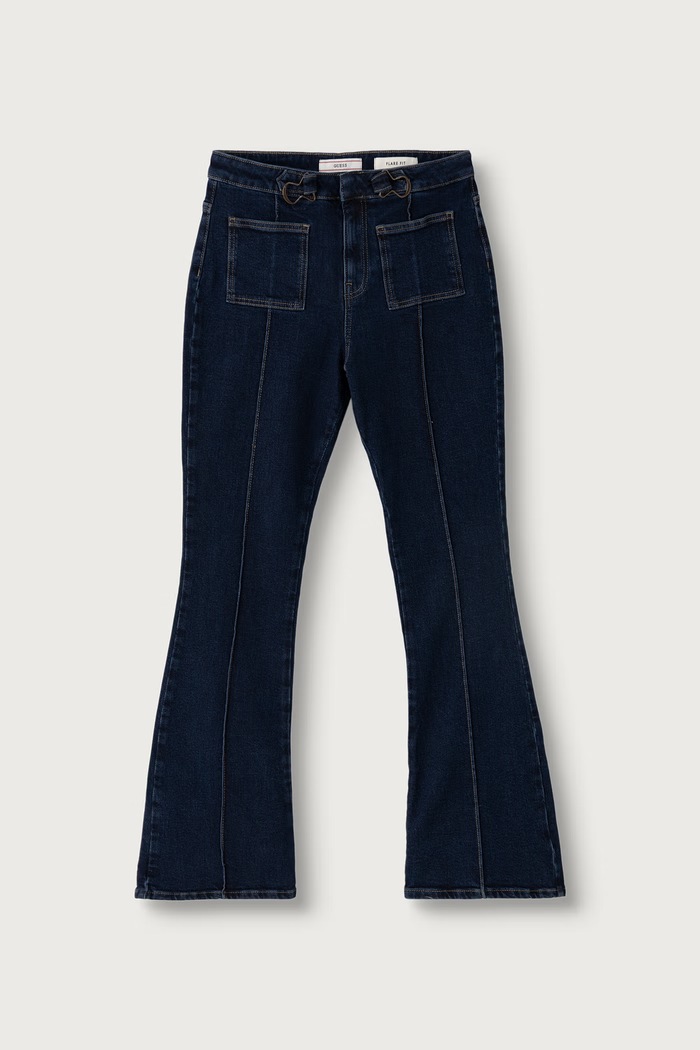 Guess Jeansy flare dziecięce granatowy J6BA12.D2214.9BY2