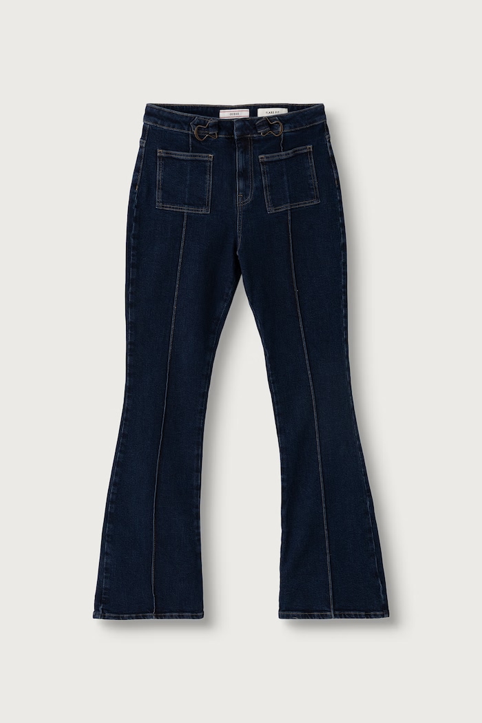 Guess Jeansy flare dziecięce granatowy J6BA12.D2214.9BY2