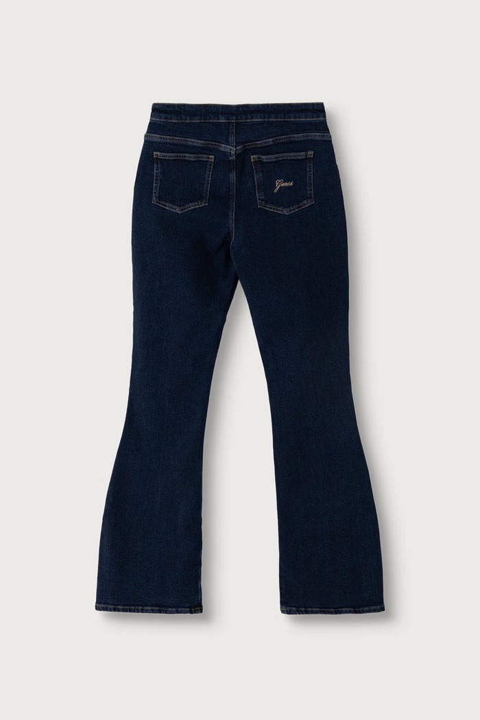 Guess Jeansy flare dziecięce J6BA12.D2214.9BY2 granatowy AW26