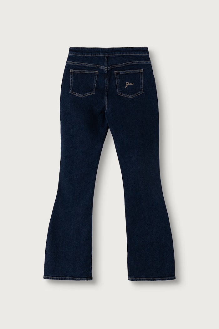 Guess Jeansy flare dziecięce J6BA12.D2214.9BY2 granatowy AW26