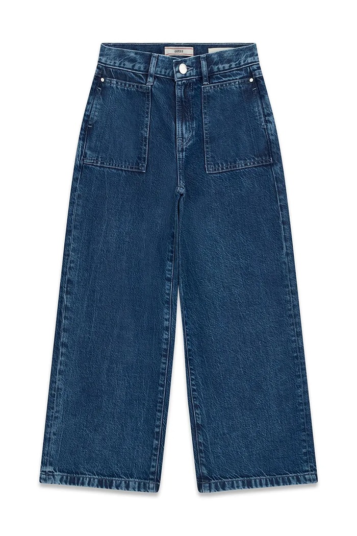 Guess Jeansy wide leg dziecięce niebieski J6BA11.D2213.9BY2