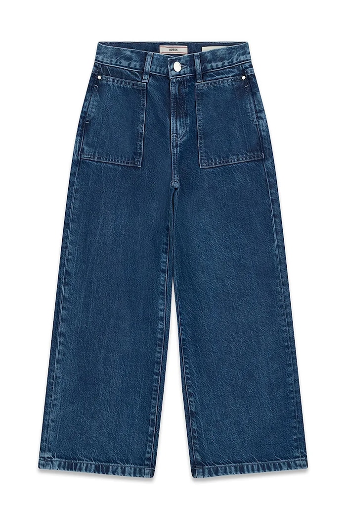 Guess Jeansy wide leg dziecięce niebieski J6BA11.D2213.9BY2
