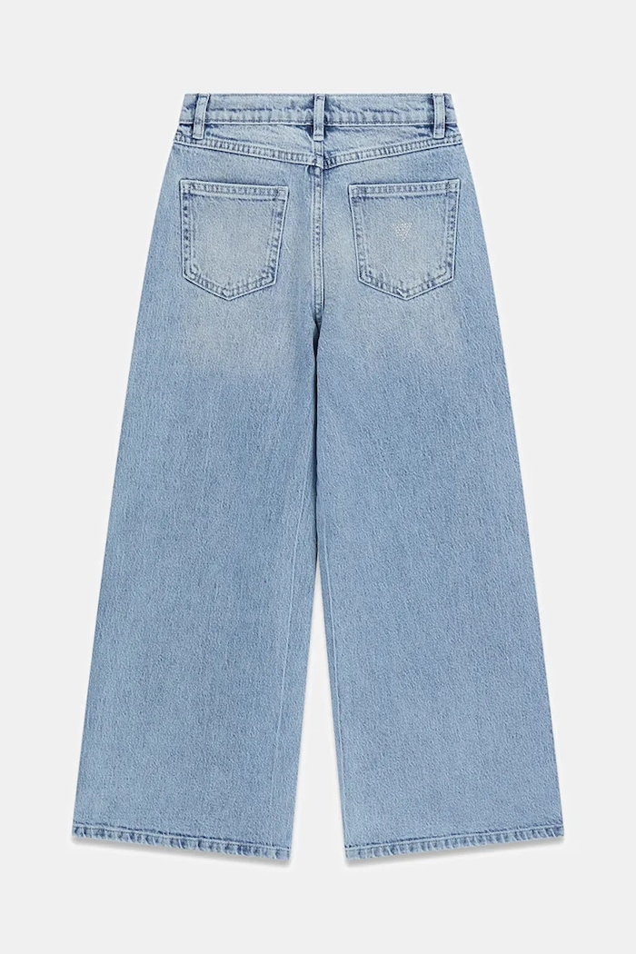 Guess Jeansy wide leg dziecięce J6BA09.D2208.9BY2 niebieski AW26