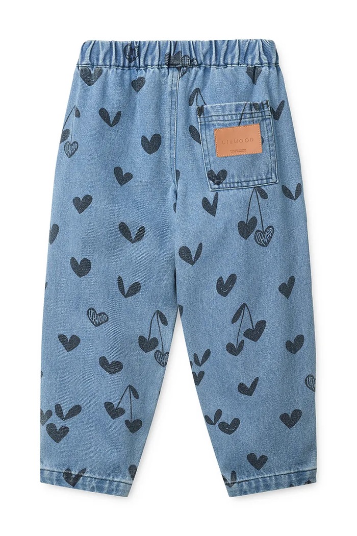 Κοριτσίστικα Liewood Τζιν παιδικά Borris Printed Denim Pants w Pocket LW21004.9BY2 μπλε