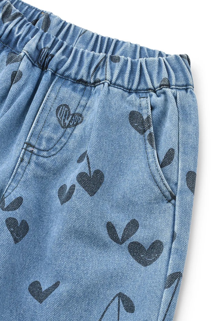 Τζιν παιδικά Borris Printed Denim Pants w Pocket Liewood LW21004.9BY2 μπλε