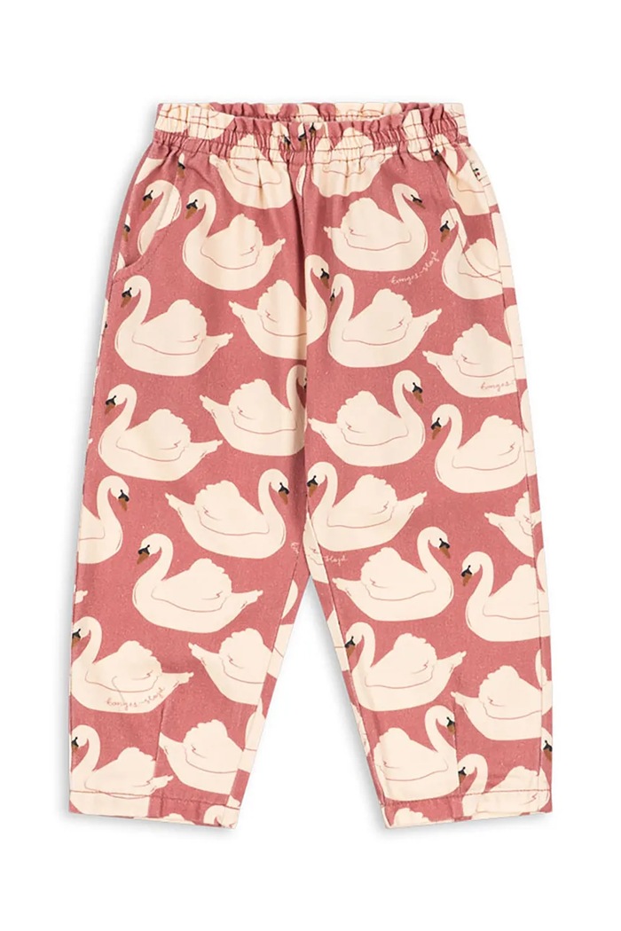 Konges Sløjd Jeansy mom fit dziecięce MAGOT FRILL PANTS GOTS KS106129.9BY2 różowy AW26