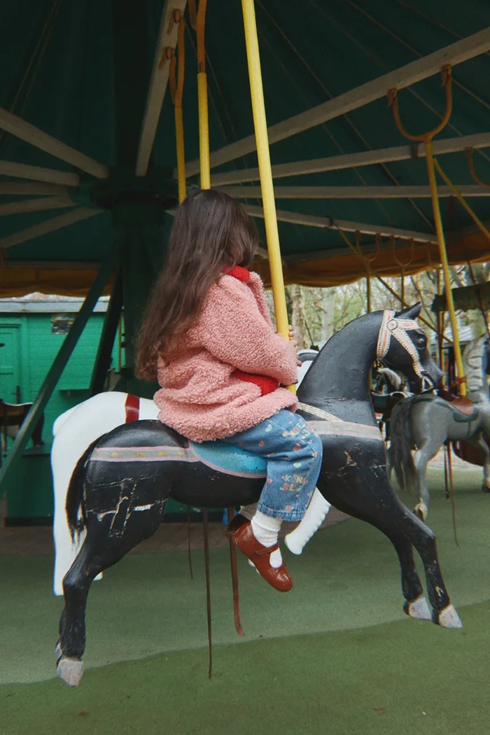Konges Sløjd mom kavbojke otroške MAGOT FRILL PANTS GOTS KS106129.9BY2