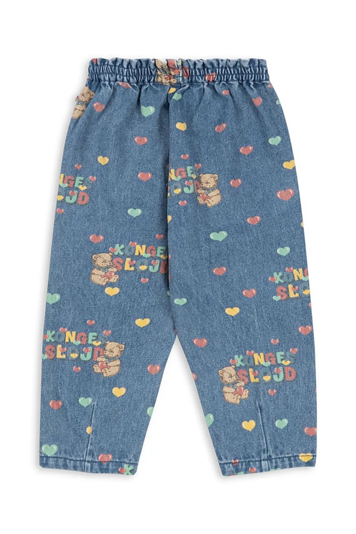 Deklice Konges Sløjd mom kavbojke otroške MAGOT FRILL PANTS GOTS KS106129.9BY2 modra