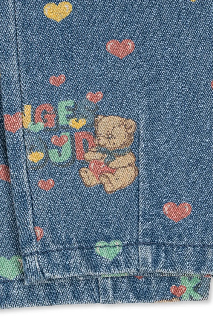 Konges Sløjd mom kavbojke otroške MAGOT FRILL PANTS GOTS KS106129.9BY2 modra