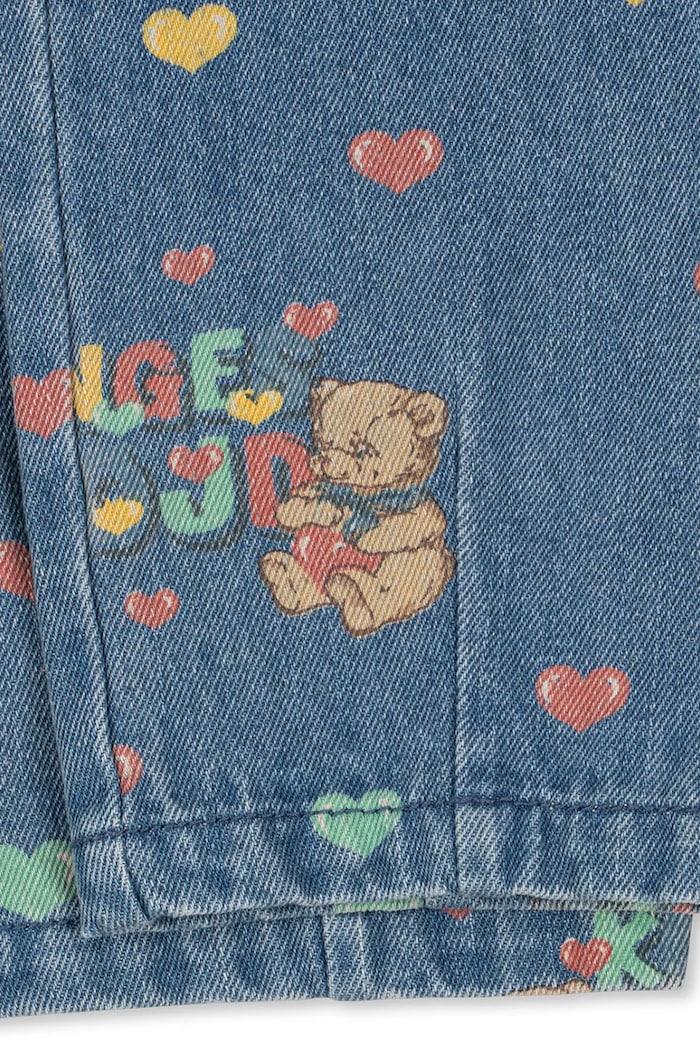 Konges Sløjd mom kavbojke otroške MAGOT FRILL PANTS GOTS KS106129.9BY2 modra