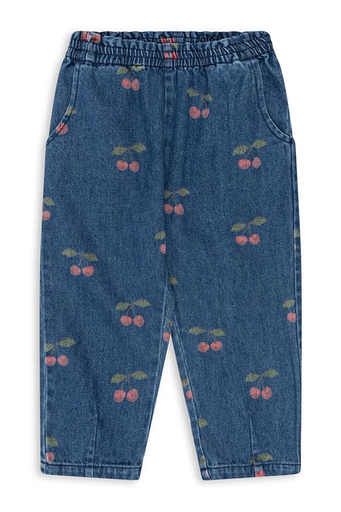 Konges Sløjd jeansy regularne dziecięce MAGOT FRILL PANTS GOTS KS107621.9BY2 granatowy AW26