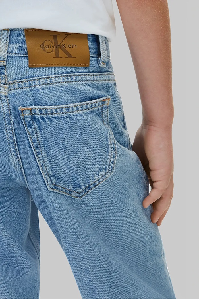 Calvin Klein Jeans jeansy straight dziecięce Barrel leg niebieski LVCKFJC13G.9BY2