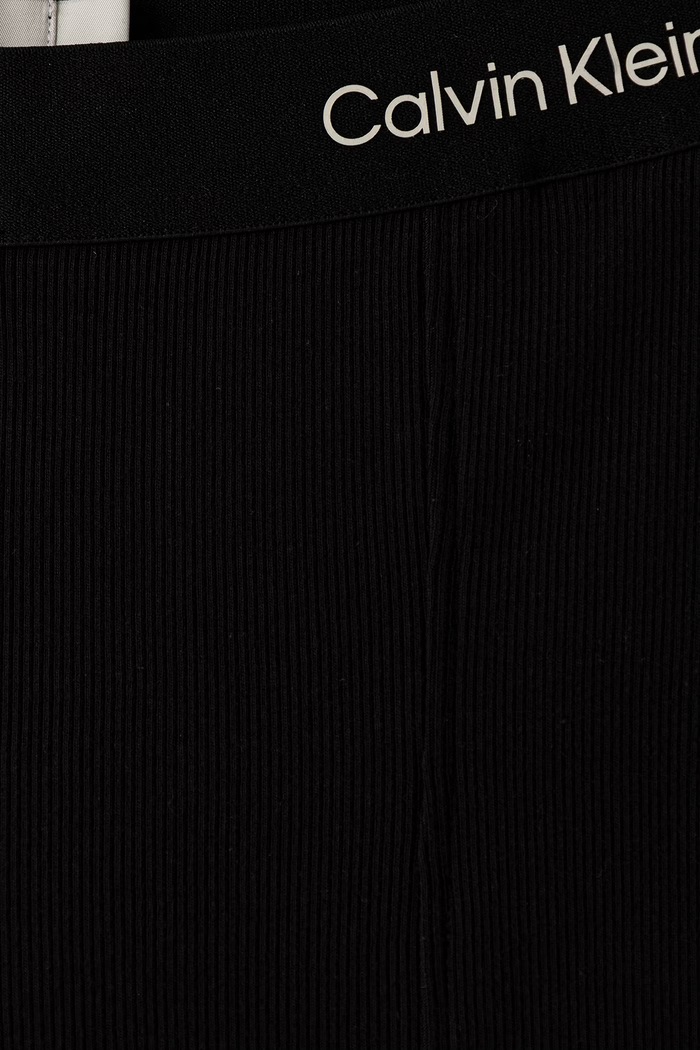 Dziewczynka Calvin Klein Jeans legginsy dziecięce z bawełną Flare LVCKFJC14G.128.170.9BY2 czarny