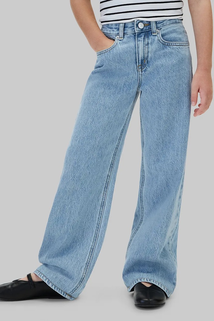 Calvin Klein Jeans Jeansy wide leg dziecięce Wide leg niebieski LVCKFJC12G.9BY2