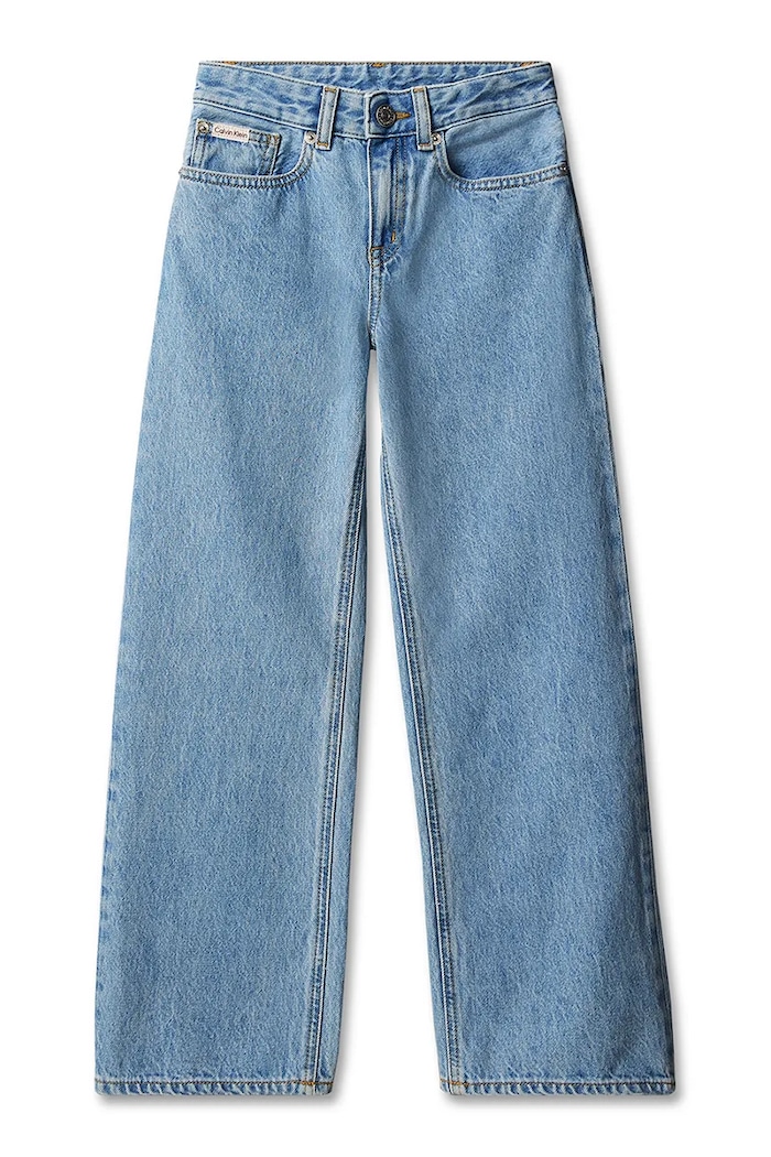Calvin Klein Jeans Jeansy wide leg dziecięce Wide leg LVCKFJC12G.9BY2 niebieski AW26