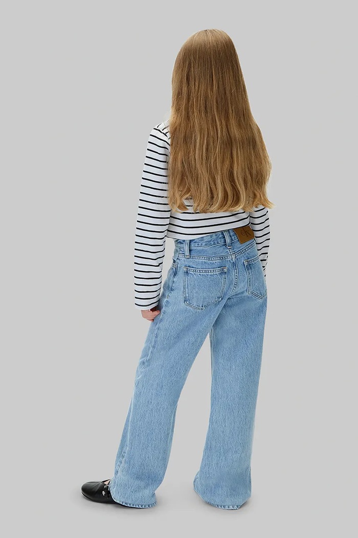 Jeansy wide leg dziecięce Wide leg Calvin Klein Jeans niebieski LVCKFJC12G.9BY2