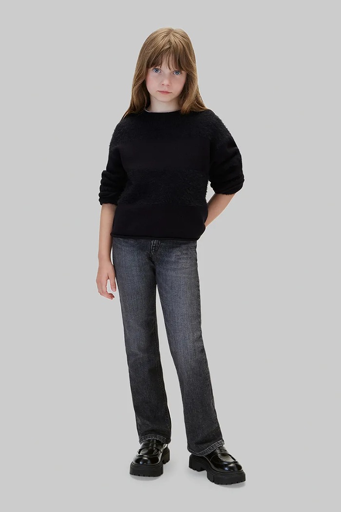 Dziewczynka Calvin Klein Jeans Jeansy flare dziecięce Flare LVCKFJC09G.9BY2 czarny